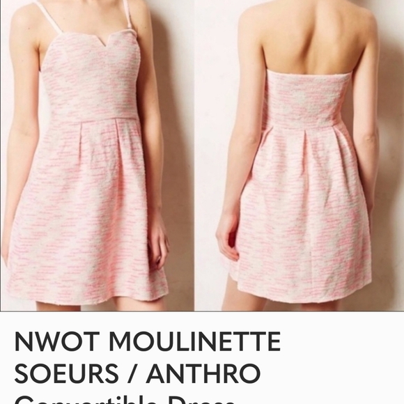 Anthropologie Dresses & Skirts - NWOT MOULINETTE SOEURS/ANTHRO PASTEQUE STRAPLESS DRESS MEAN GIRLS VIBE CLUELESS